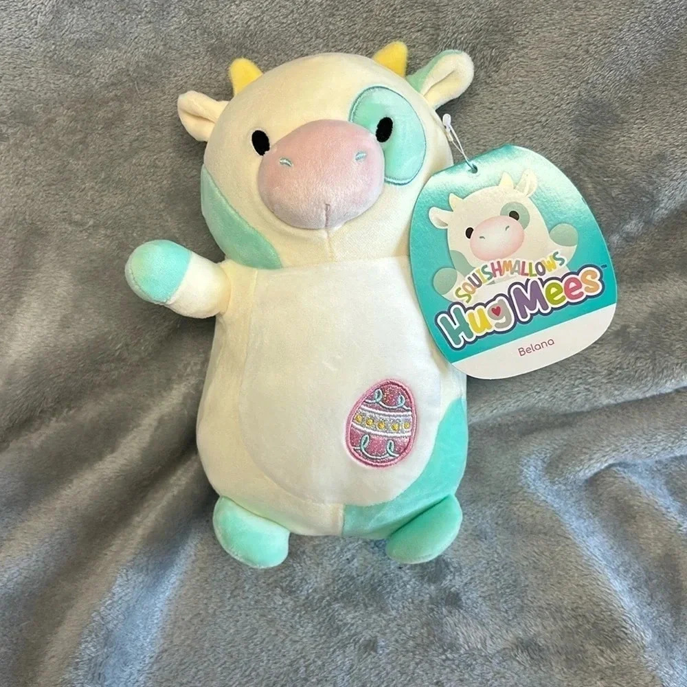 🎉 Squishmallows - NWT - Belana the Cow - 10” Easter Hug Mees.